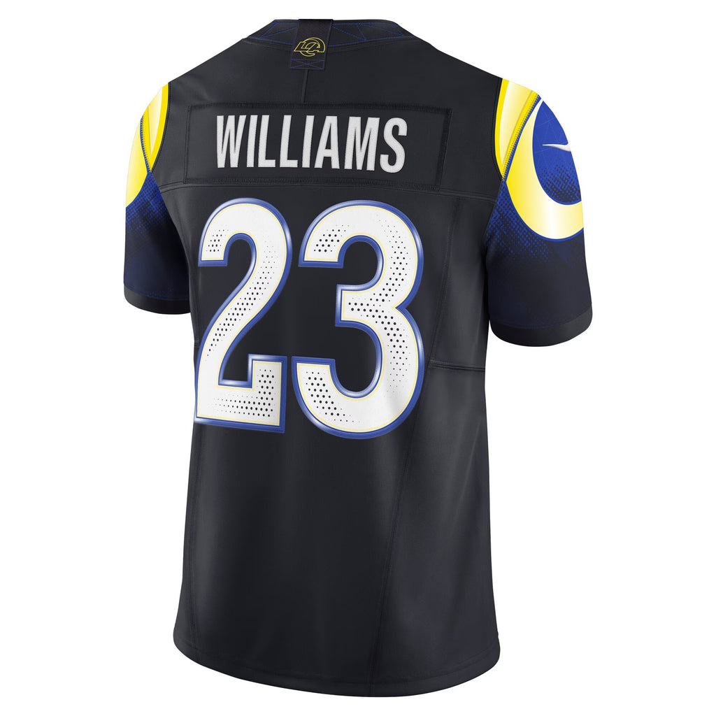 Los Angeles Rams Kyren Williams Midnight Blue 2025 Rivalries Collection Limited Jersey