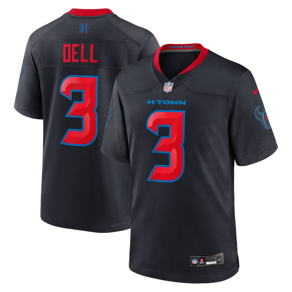 Houston Texans Tank Dell Navy 2nd Alternate Game Jersey