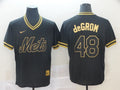 Men's New York Mets Jacob deGrom #48 Black Stitched jersey