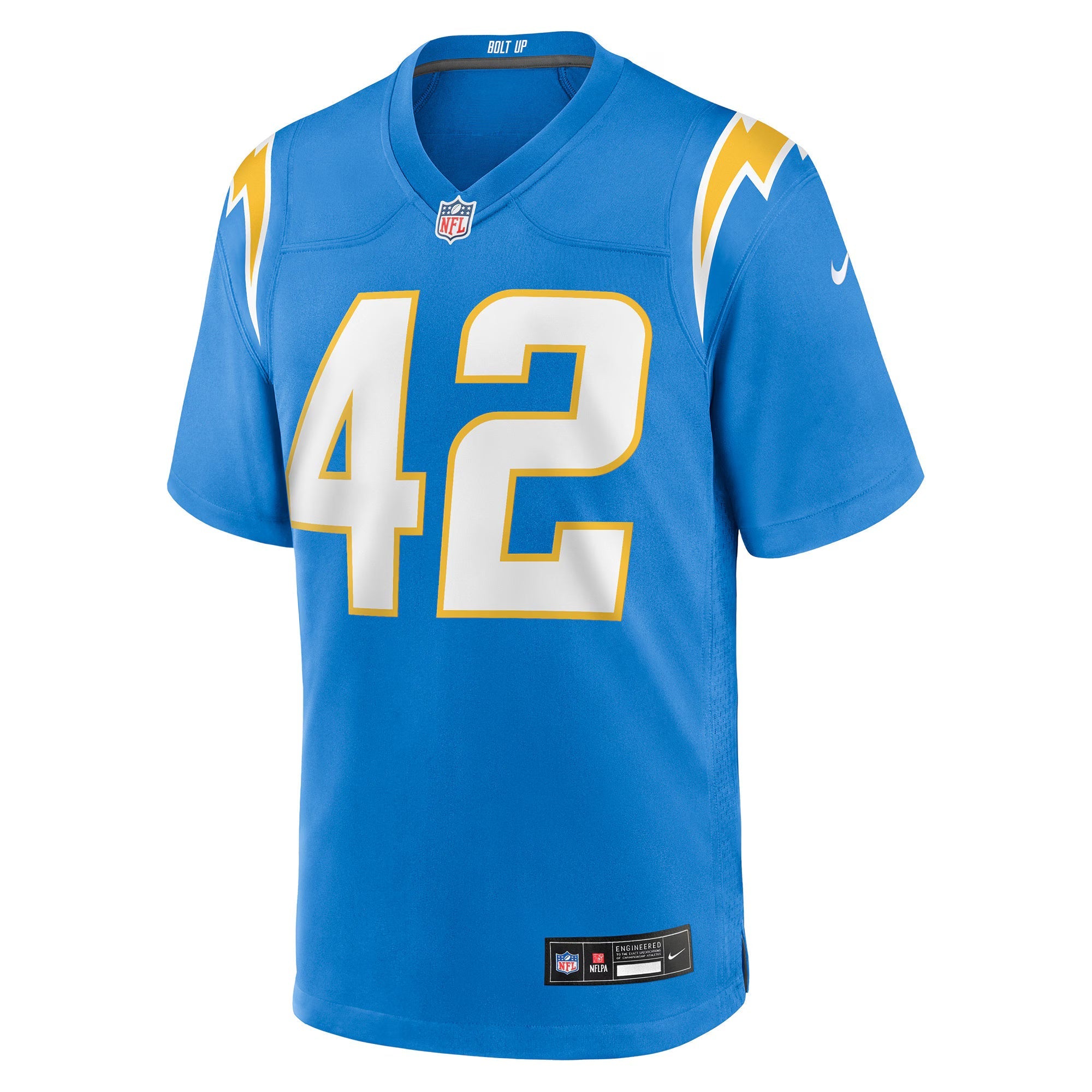 Los Angeles Chargers Tucker Fisk Powder Blue Team Game Jersey