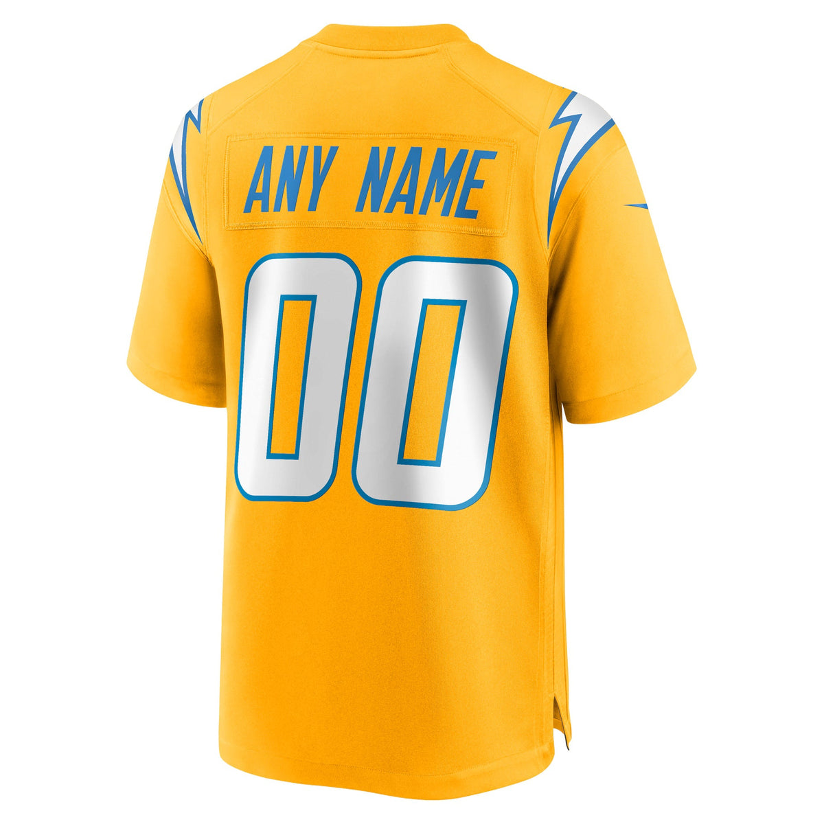 Los Angeles Chargers Gold Alternate Charger Power Game Custom Jersey