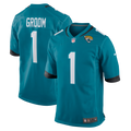 Jacksonville Jaguars Number 1 Groom Teal Game Jersey