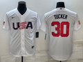 Men's 2023 World Baseball Classic #30 Kyle Tucker USA White jersey