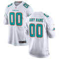 Miami Dolphins White Custom Game Jersey