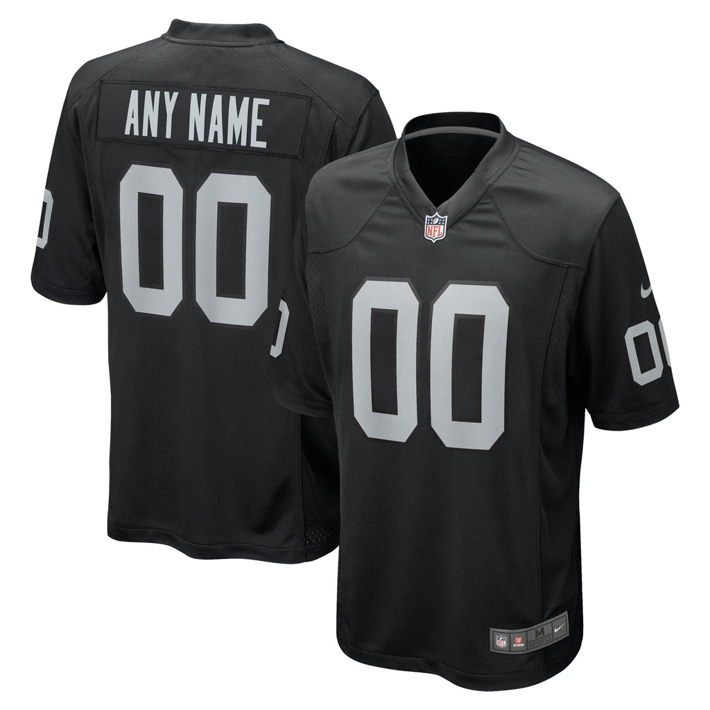 Las Vegas Raiders Black Custom Game Jersey