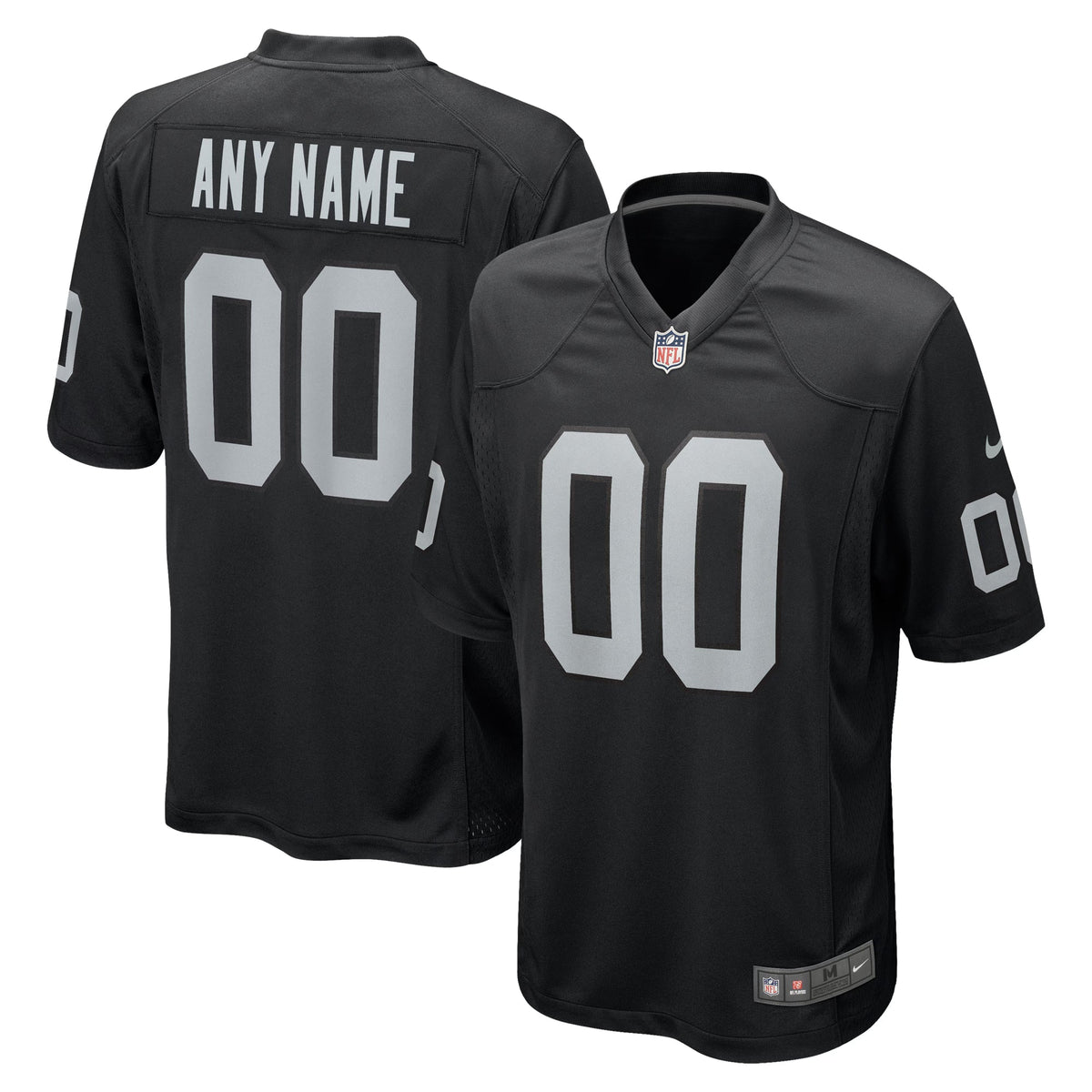Las Vegas Raiders Black Custom Game Jersey