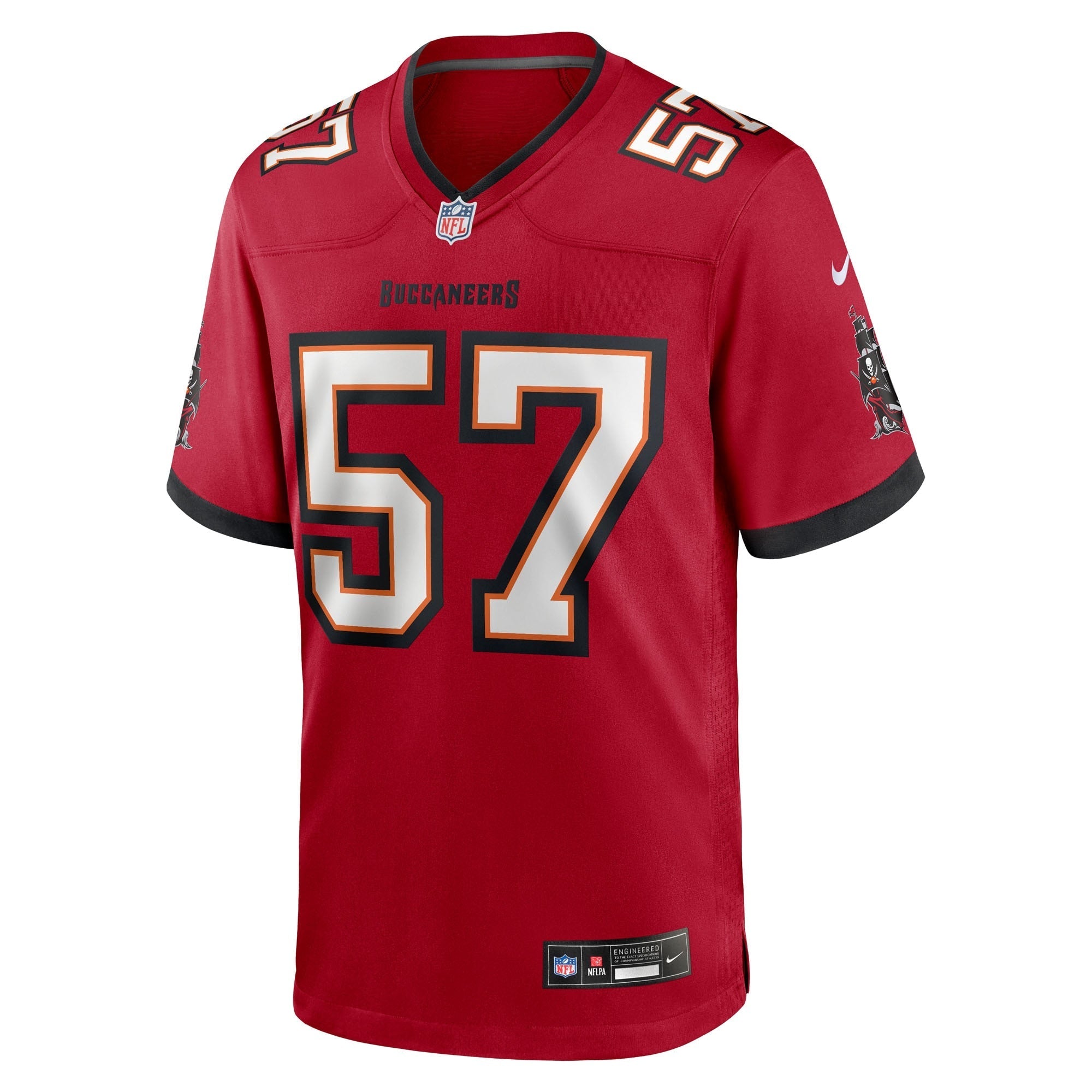 Tampa Bay Buccaneers John Bullock Red Team Game Jersey