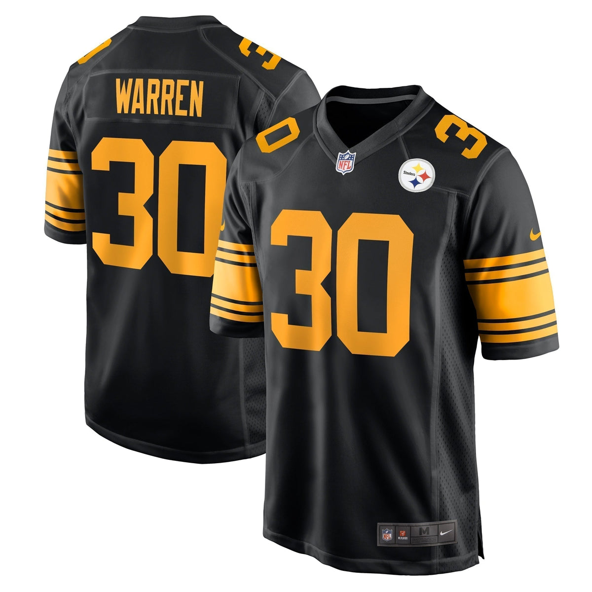 Jaylen Warren Pittsburgh Steelers Nike Alternate Game Jersey -  Black