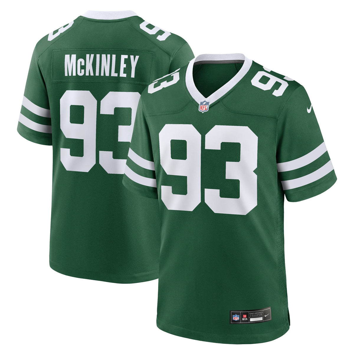 New York Jets Takk McKinley Legacy Green Team Game Jersey