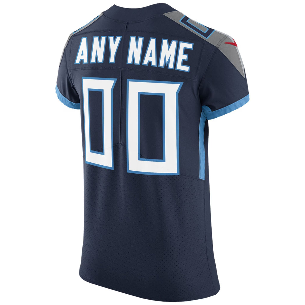 Tennessee Titans Navy Vapor Untouchable Custom Elite Jersey