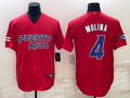 Men's 2023 World Baseball Classic #4 Yadier Molina Puerto Rico Red jersey