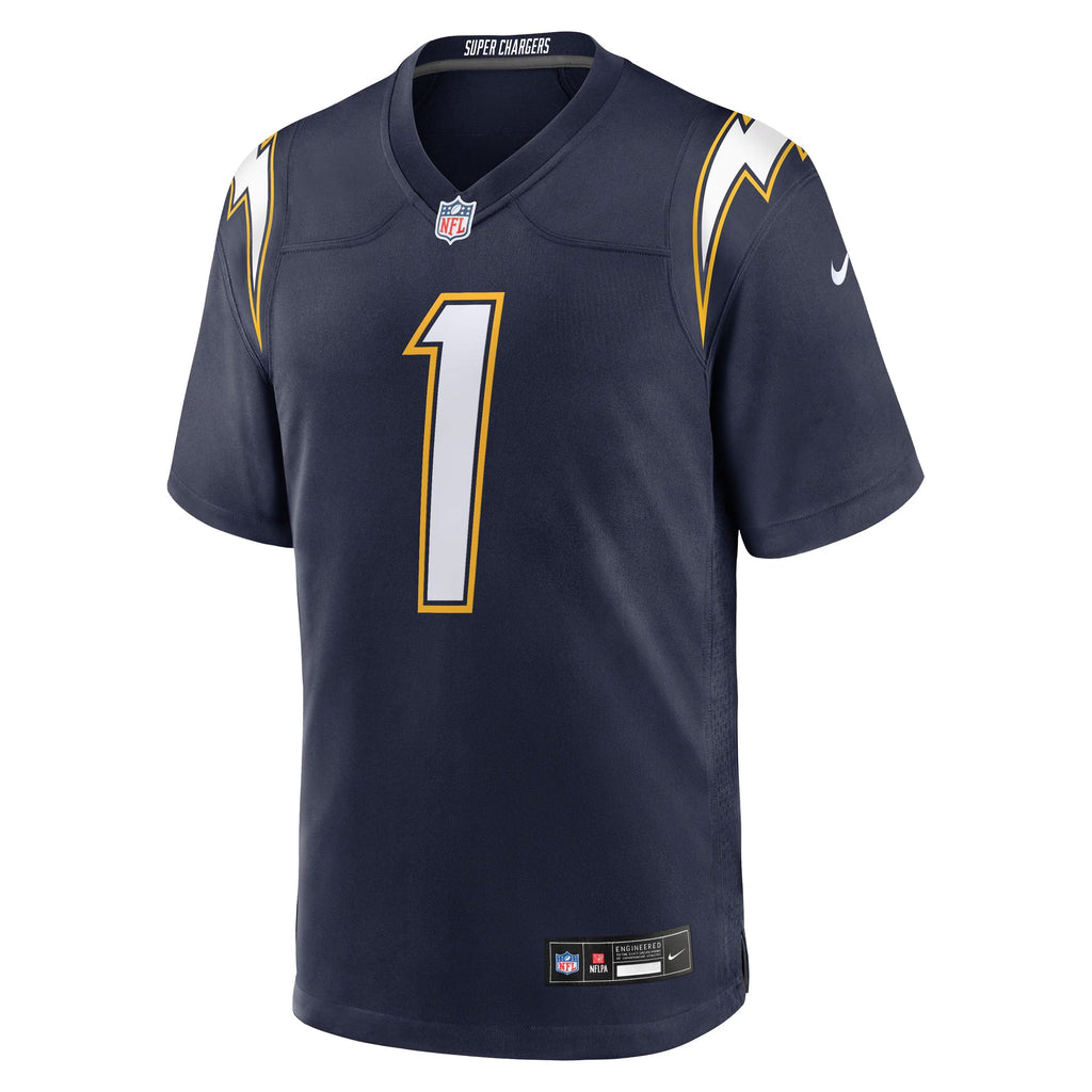Los Angeles Chargers Quentin Johnston Navy Alternate Super Chargers Game Player Jersey