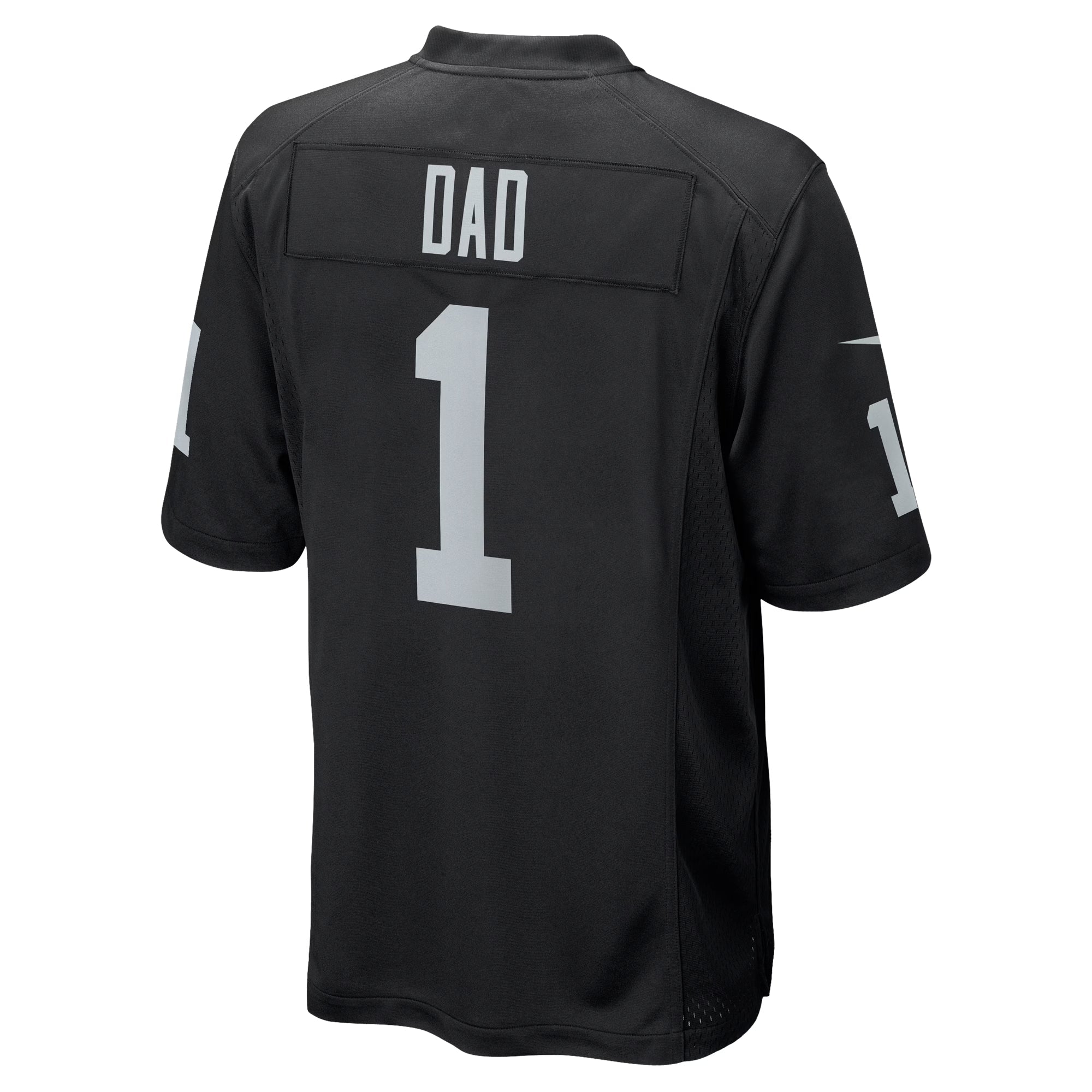 Las Vegas Raiders Number 1 Dad Black Game Jersey