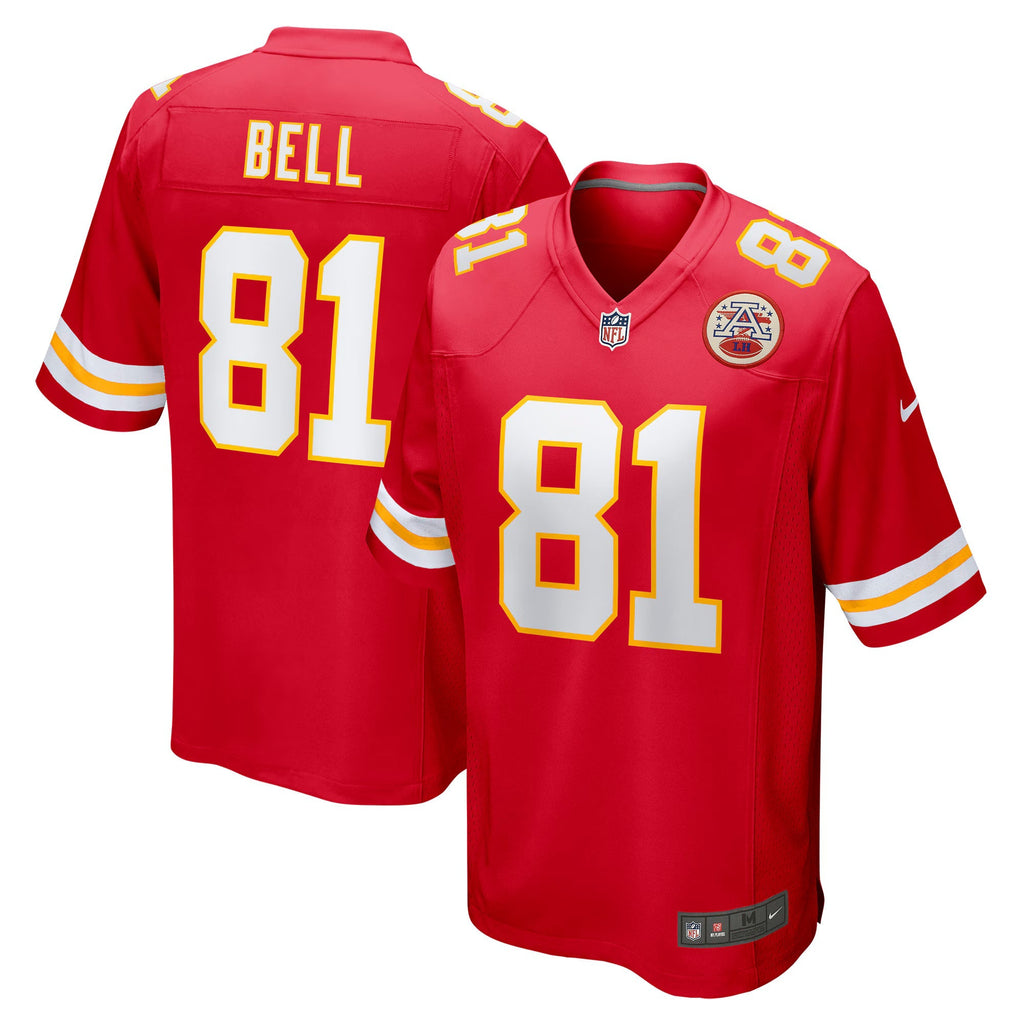 Kansas City Chiefs Blake Bell Red Game Player Jersey