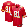 Kansas City Chiefs Blake Bell Red Game Player Jersey