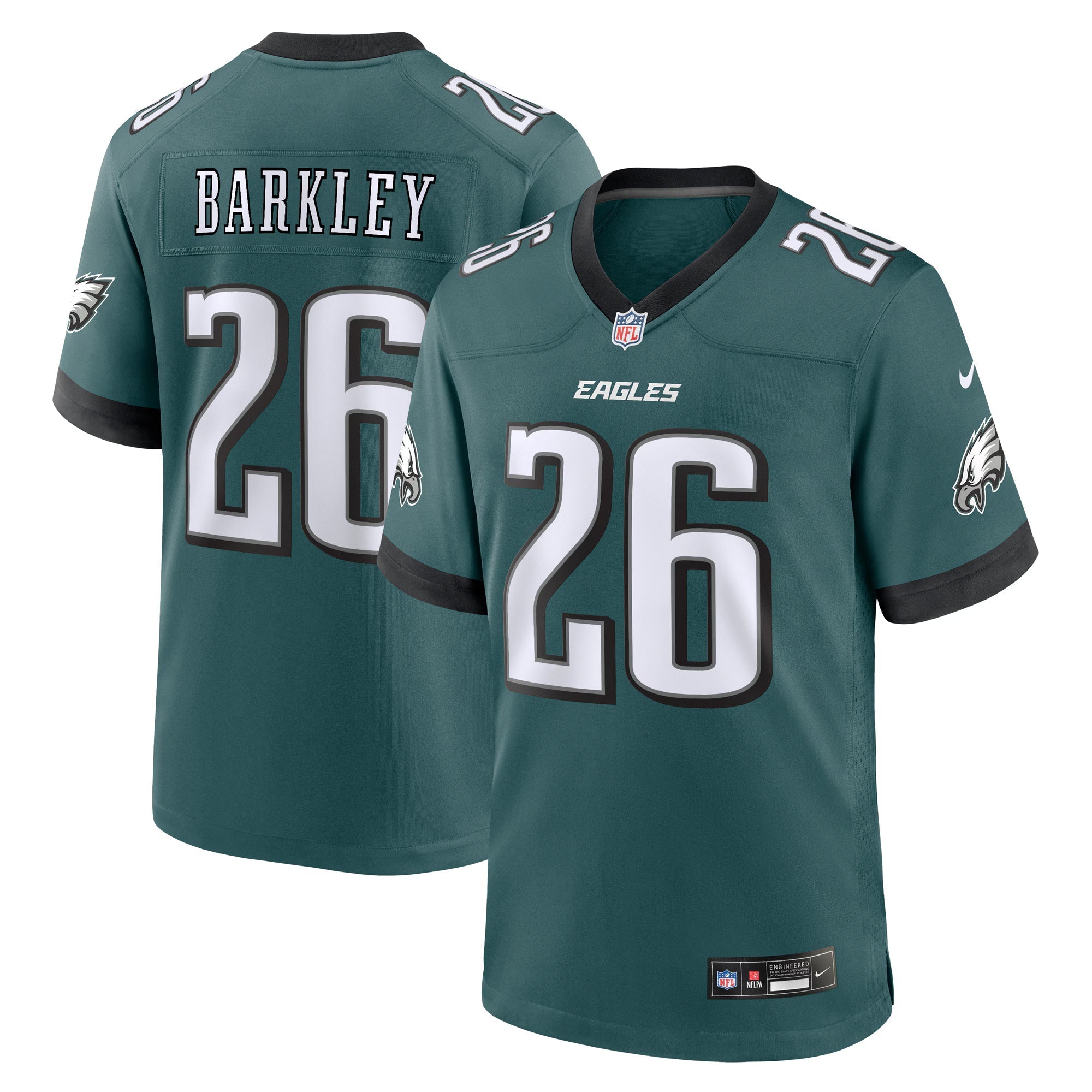 Philadelphia Eagles Saquon Barkley Midnight Green Game Player Jersey