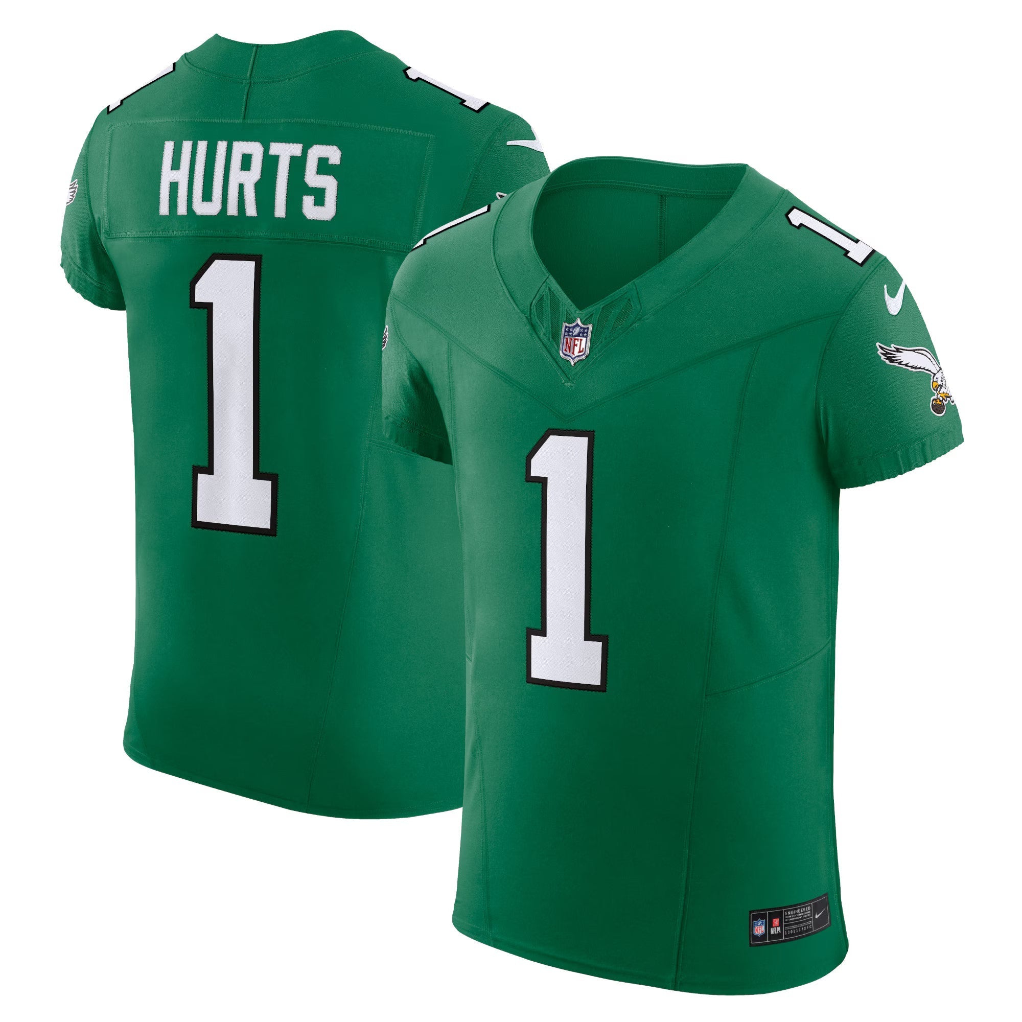Philadelphia Eagles Jalen Hurts Kelly Green 2nd Alternate Vapor F.U.S.E. Elite Jersey