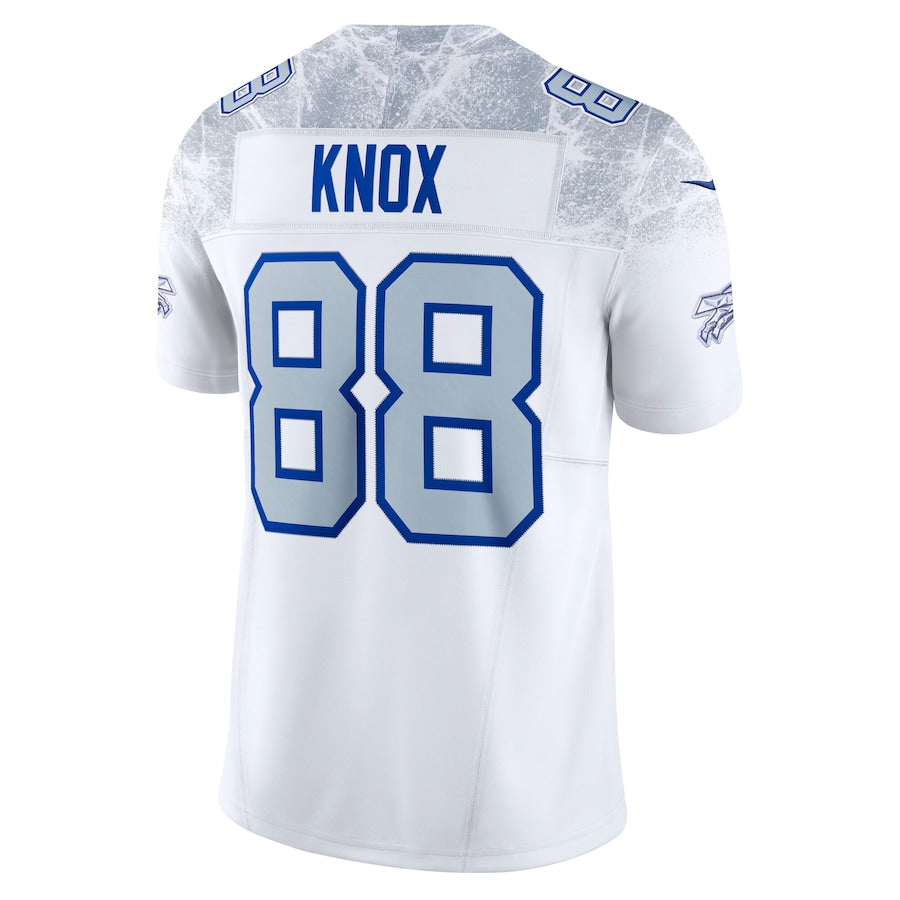 Men's Buffalo Bills Dawson Knox Nike White 2025 Rivalries Collection F.U.S.E. VaporLimited Stitched Jersey