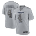 Dallas Cowboys Dak Prescott Gray Atmosphere Fashion Game Jersey