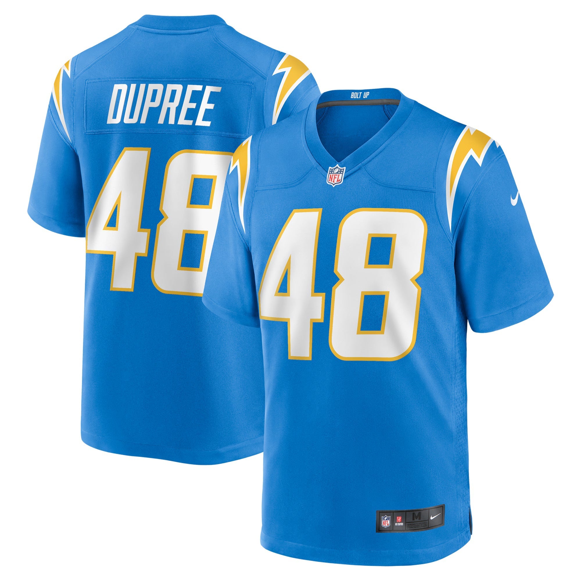 Los Angeles Chargers Bud Dupree Powder Blue Team Game Jersey
