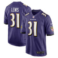 Baltimore Ravens Jamal Lewis Purple Retired Player Game Jersey