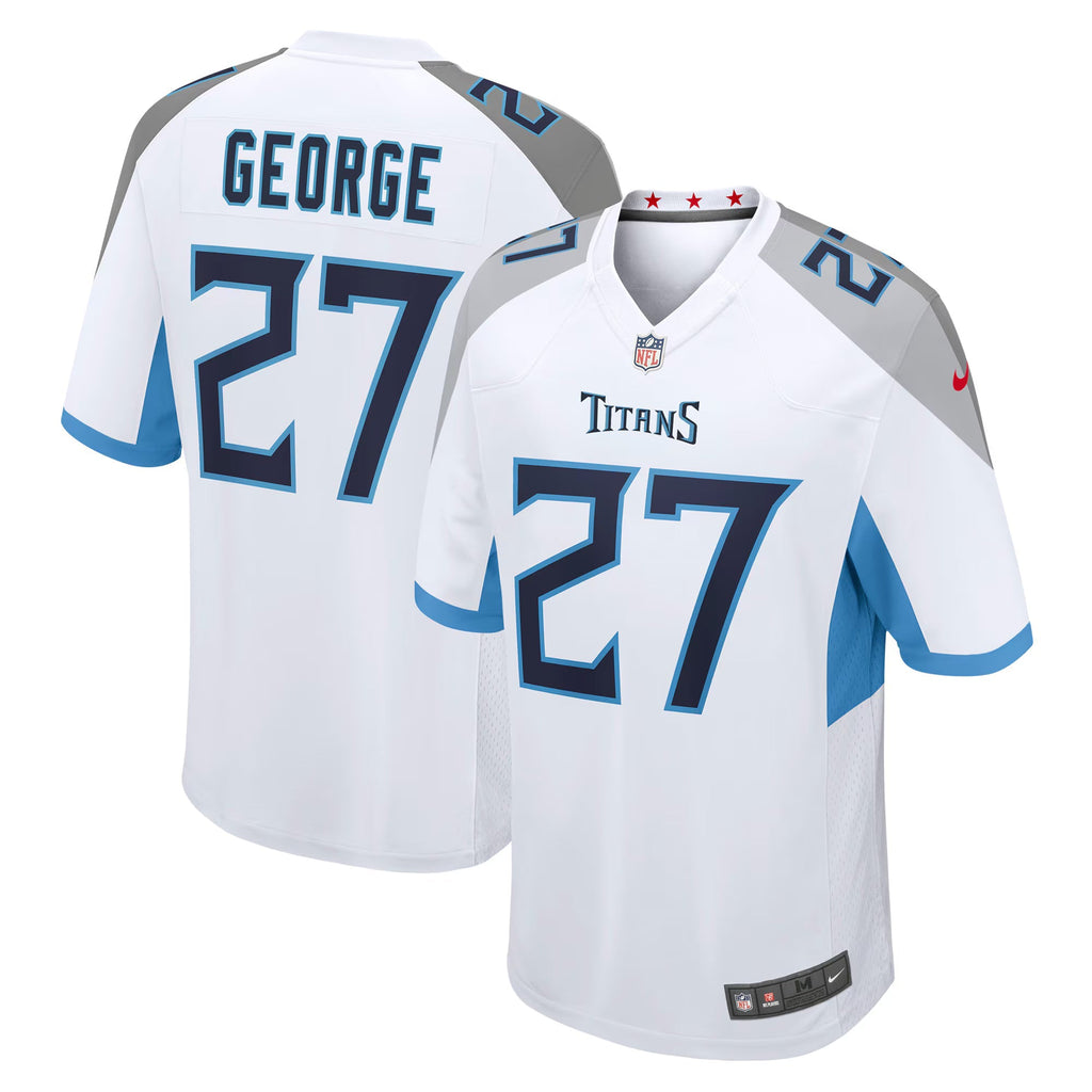 Tennessee Titans Eddie George White Retired Player Game Jersey