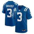 Indianapolis Colts Spencer Shrader Royal Team Game Jersey