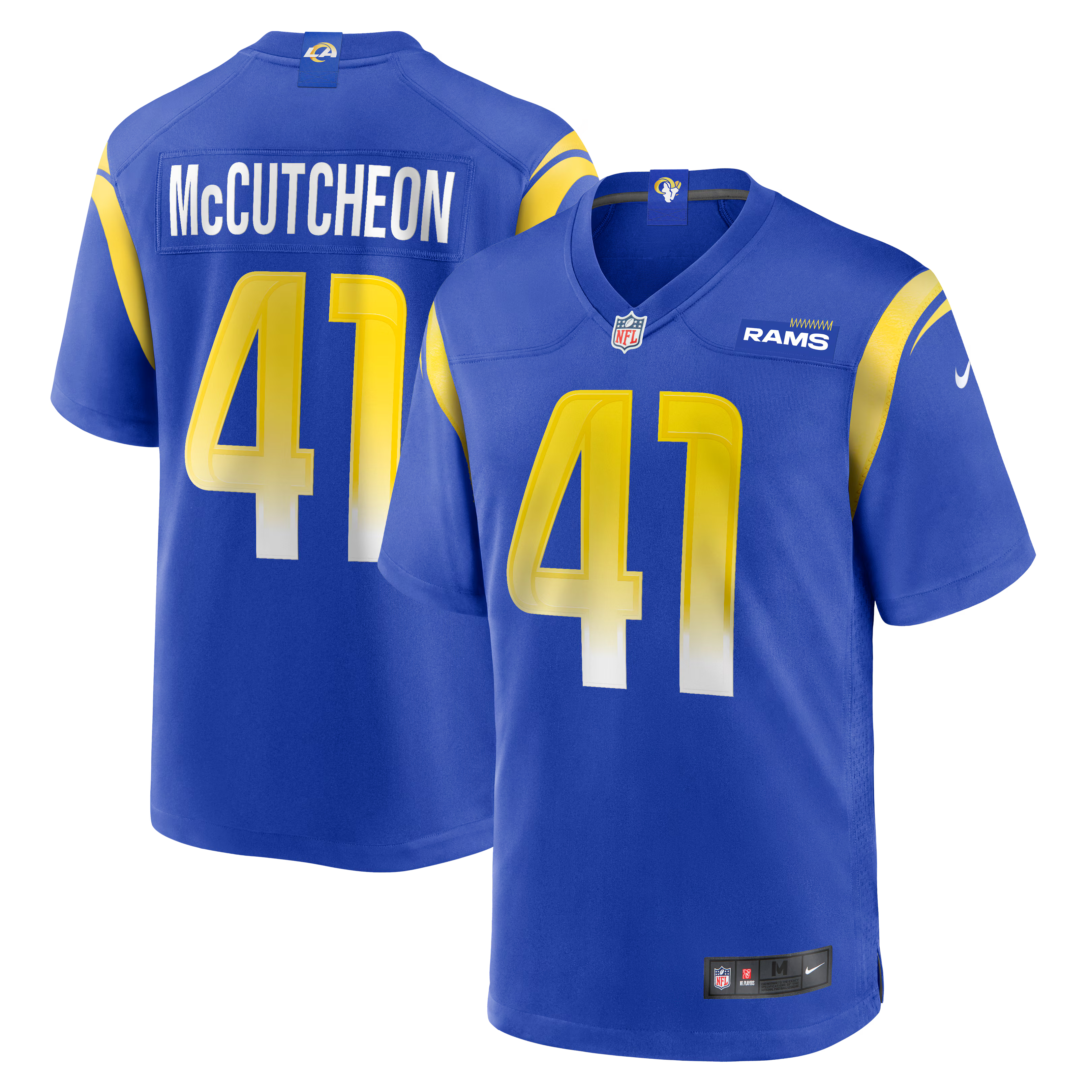 Los Angeles Rams Cameron McCutcheon Royal Game Jersey