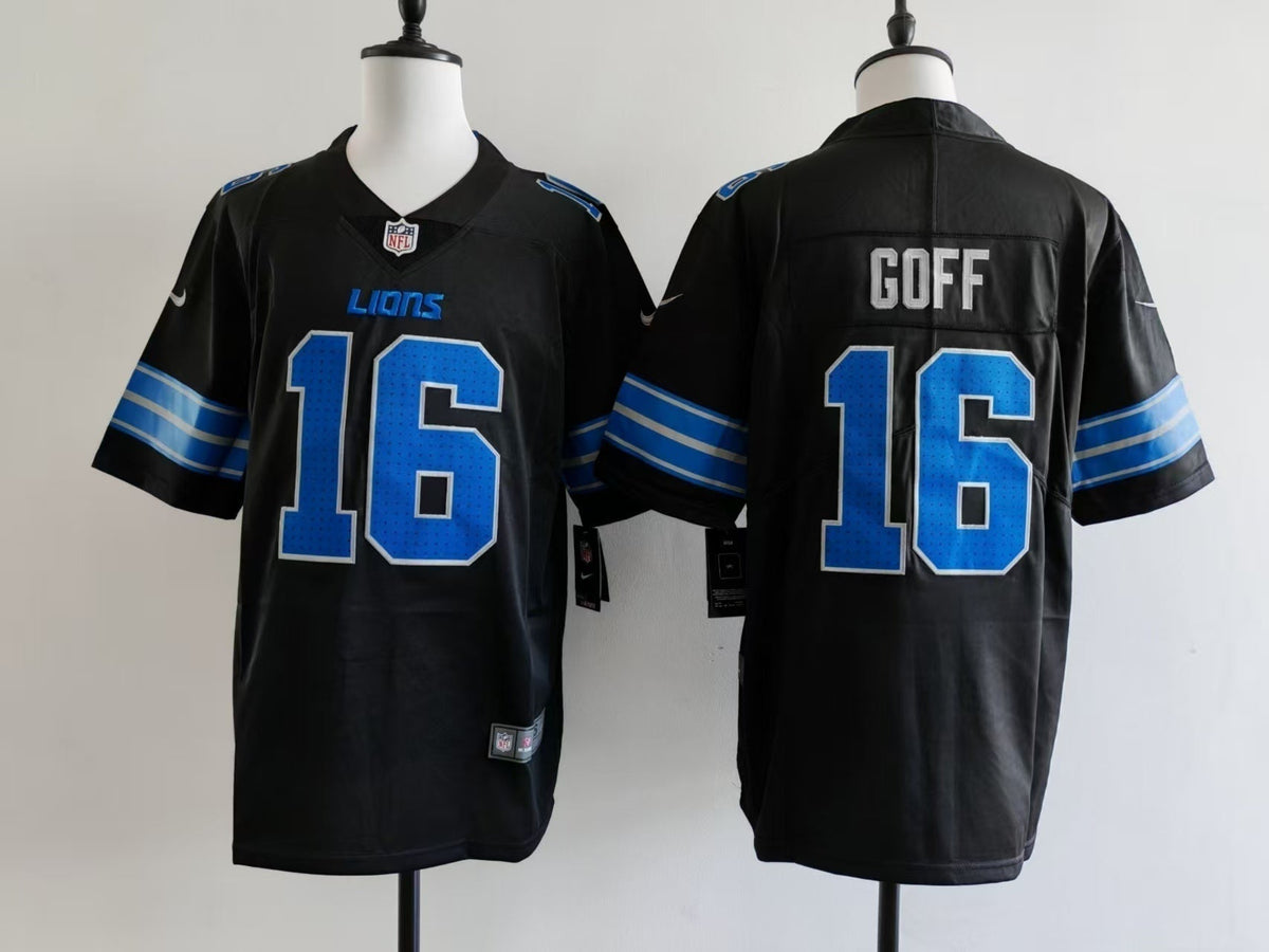 Men's Detroit Lions Jared Goff Jersey -  Black