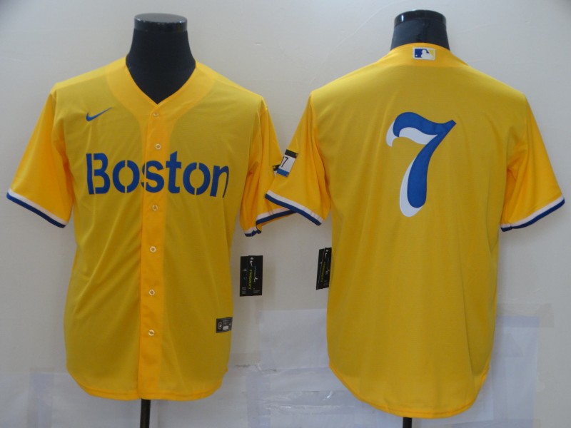 Men's Boston Red Sox Masataka Yoshida #7 Gold City Connect Replica Player jersey
