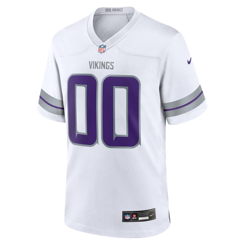 Minnesota Vikings White Alternate Custom Game Jersey