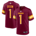 Washington Commanders Number 1 Groom Burgundy Game Jersey