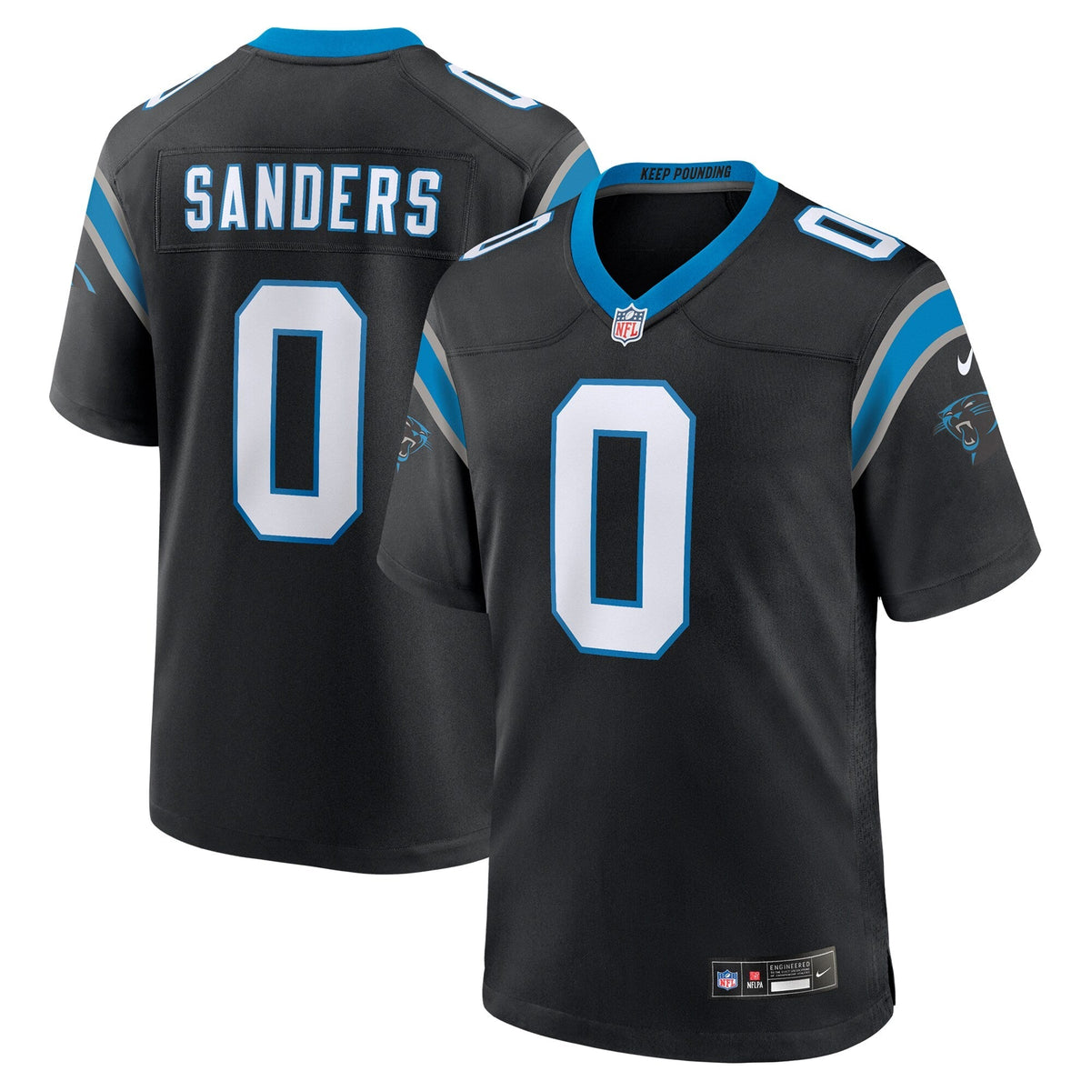 Carolina Panthers Ja'Tavion Sanders Black Game Jersey