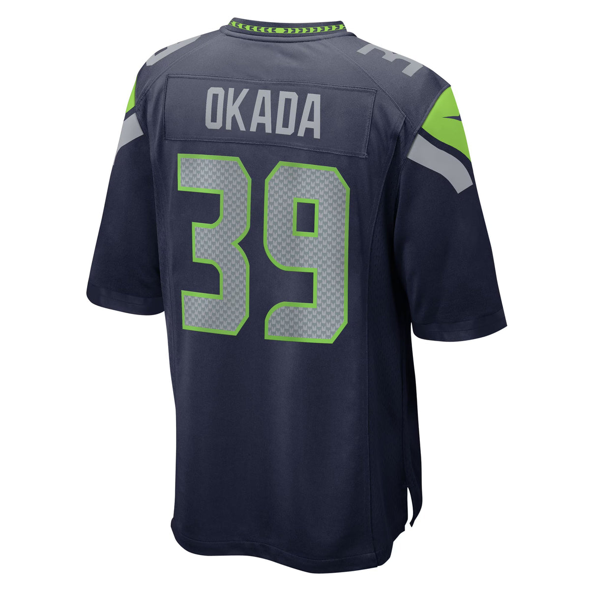 Seattle Seahawks Ty Okada College Navy Team Game Jersey