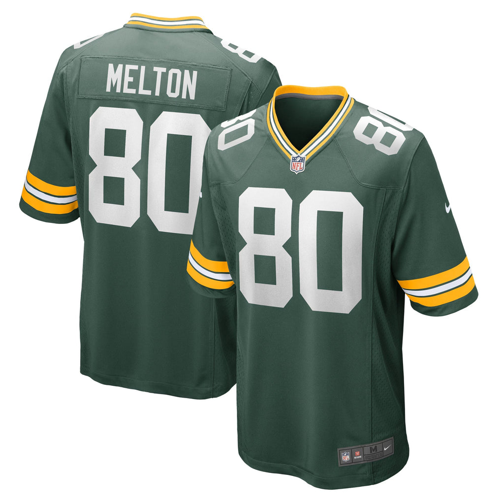 Green Bay Packers Bo Melton Green Home Game Player Jersey