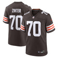 Cleveland Browns Zak Zinter Brown Team Game Jersey