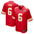 Kansas City Chiefs Bryan Cook Red Game Player Jersey