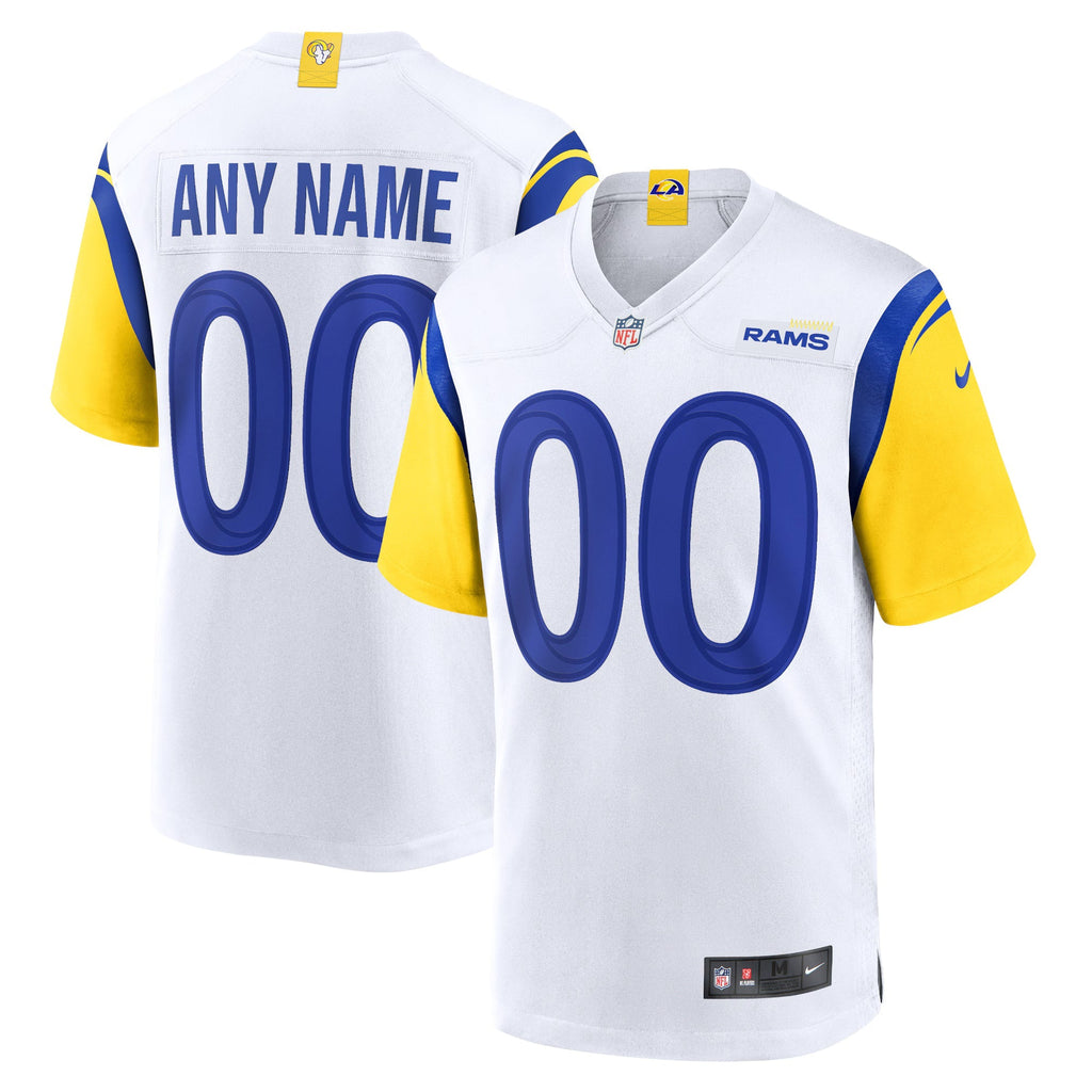 Los Angeles Rams White Alternate Custom Jersey