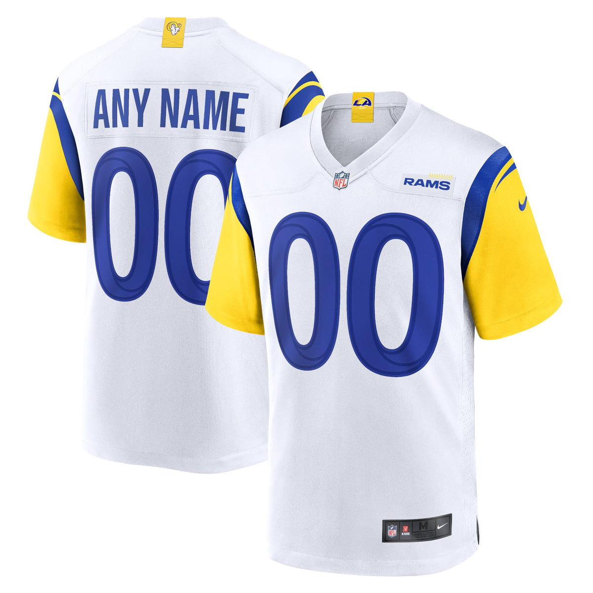 Los Angeles Rams White Alternate Custom Jersey