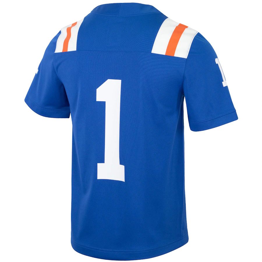 #1 F.Gators Jordan Brand Throwback Replica Jersey Royal Stitched American College Jerseys