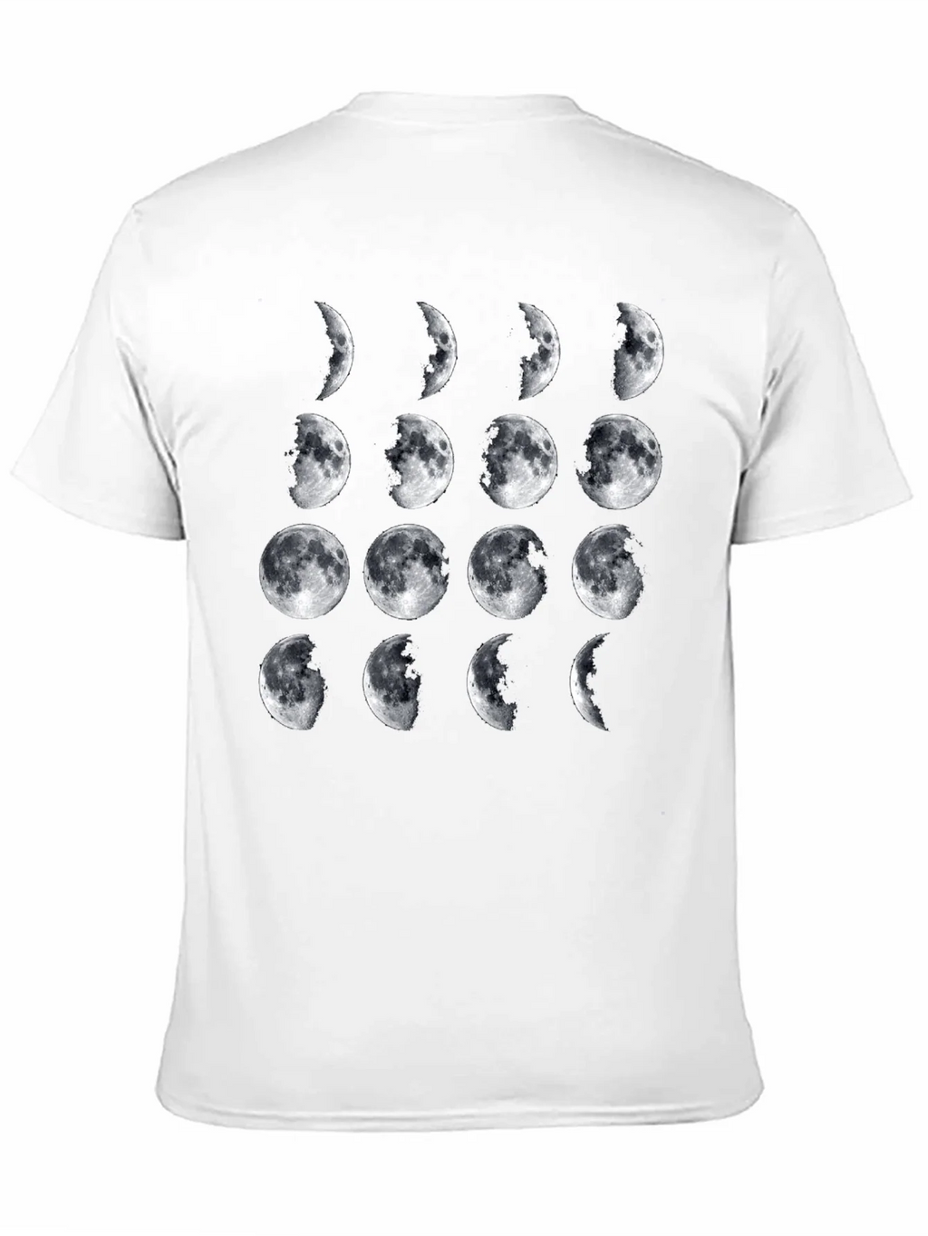 Lunar Phase Graphic Tee - Black Cotton