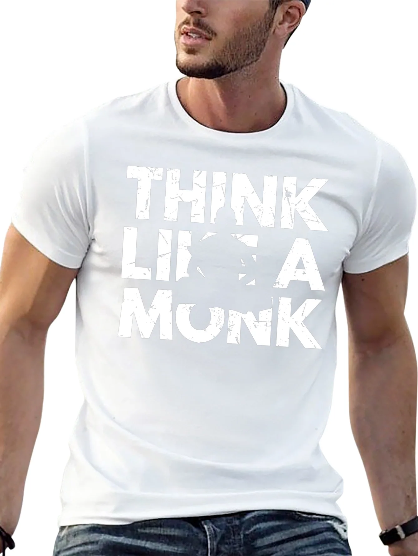 Think Like a Monk Graphic Tee - Mens Black T-Shirt