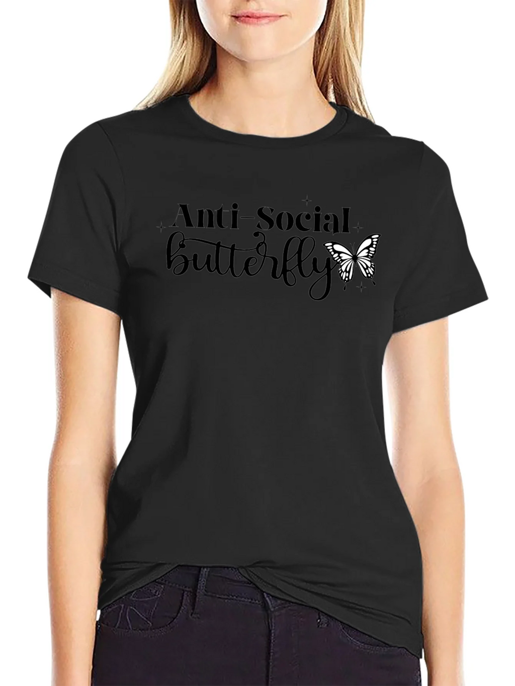 Anti-Social Butterfly Graphic Tee