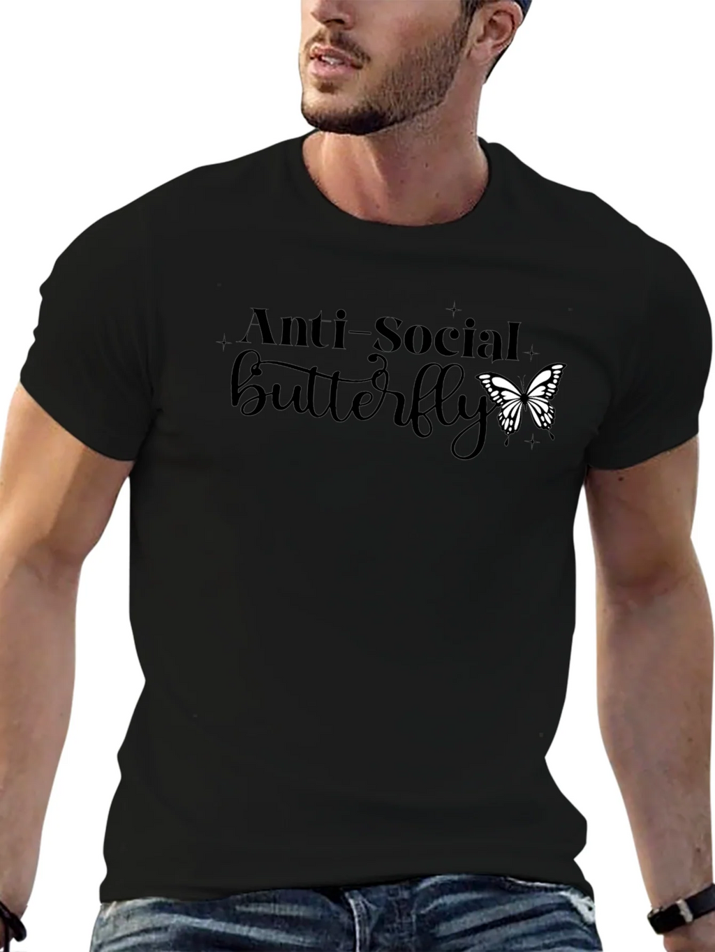 Anti-Social Butterfly Graphic Tee