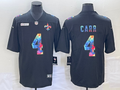 Men's New Orleans Saints Derek Carr #4 Black Player Game jersey