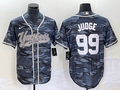 Men's New York Yankees Aaron Judge #99 Grey Camouflage Player jersey Joint Edition