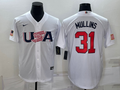 Men's 2023 World Baseball Classic #31 Cedric Mullins USA White jersey