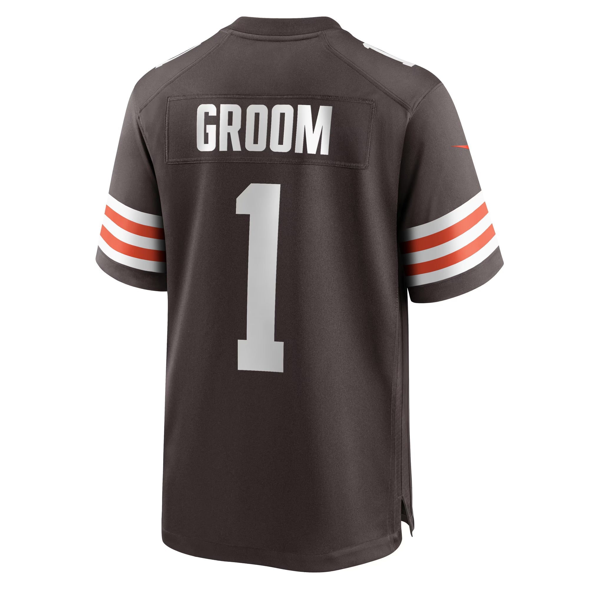 Cleveland Browns Number 1 Groom Brown Game Jersey
