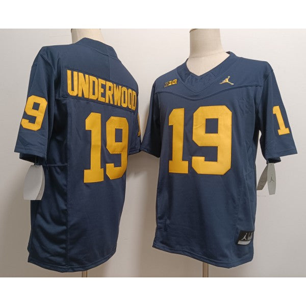 Bryce Underwood Michigan Wolverines Jersey   Navy