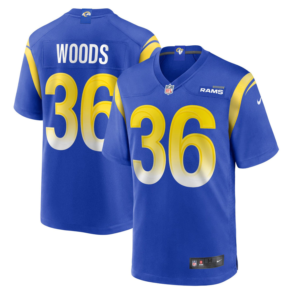 Los Angeles Rams Charles Woods Royal Game Jersey